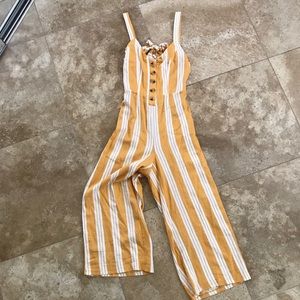 Strappy cropped romper